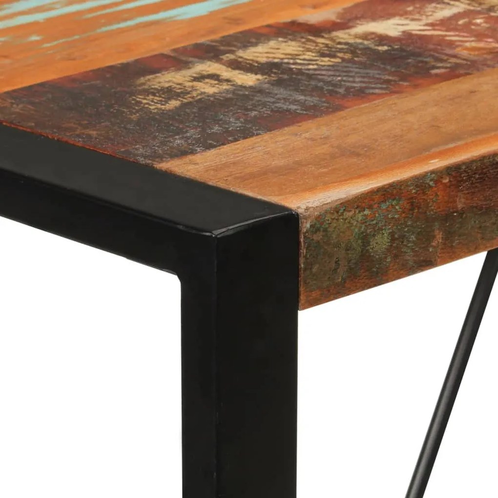 Tömör újrahasznosított fa bárasztal 110x55x110 cm