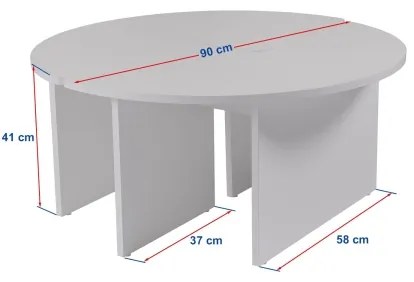 LUVIA dohányzóasztal, dió