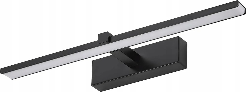 Fürdőszobai Fali Lámpa Tükör Kép 8W Led Fekete Fém IP44