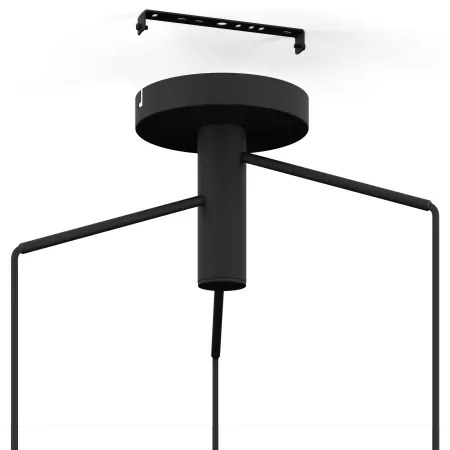 Eglo 39758 - Csillár zsinóron SKOURA 3xE27/60W/230V