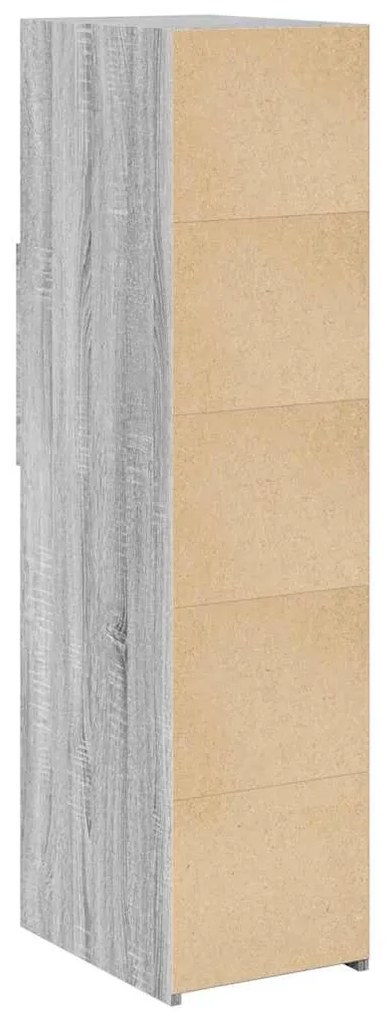szürke sonoma szerelt fa magasszekrény 30 x 42,5 x 124 cm