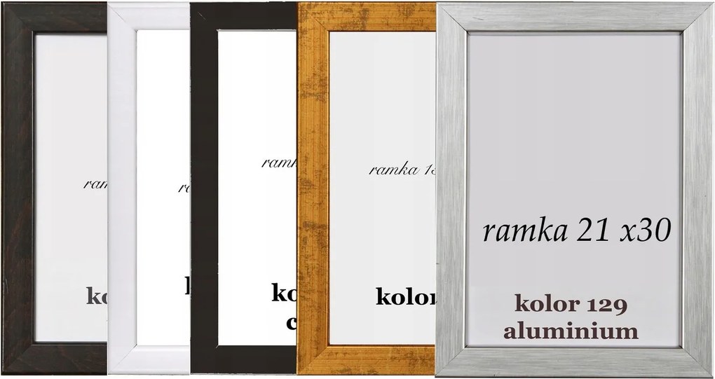 Képkeret, azonnal használható, egy darab 30 x 21 cm-es fényképhez, fából, 5 színben