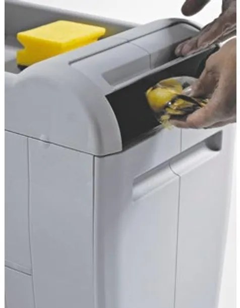 Hulladékgyűjtő Elletipi CITY BOX, szürke – 2 rekeszes, 1 fedéllel, fix tetővel, 2*18L