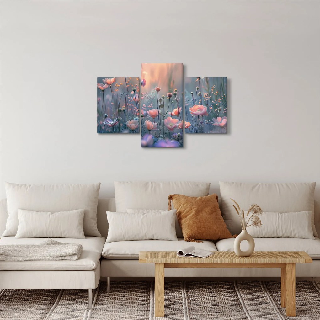 Kép - Virágok pasztell színekben (90x60 cm)