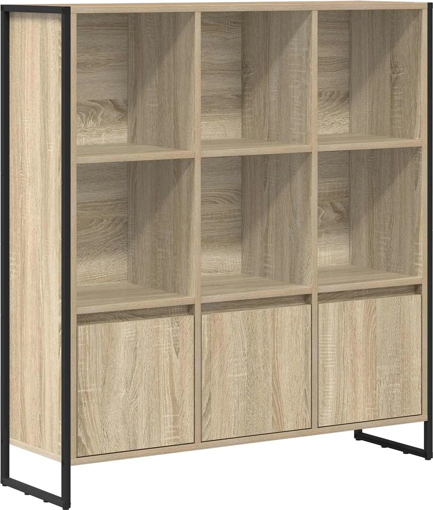 vidaXL Könyvespolc 2 pcs Sonoma 99,5 x 30 x 108 cm Faanyag
