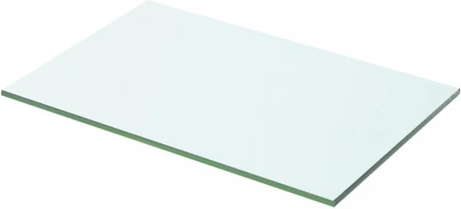 2 db átlátszó üveg paneles polc 50 x 25 cm