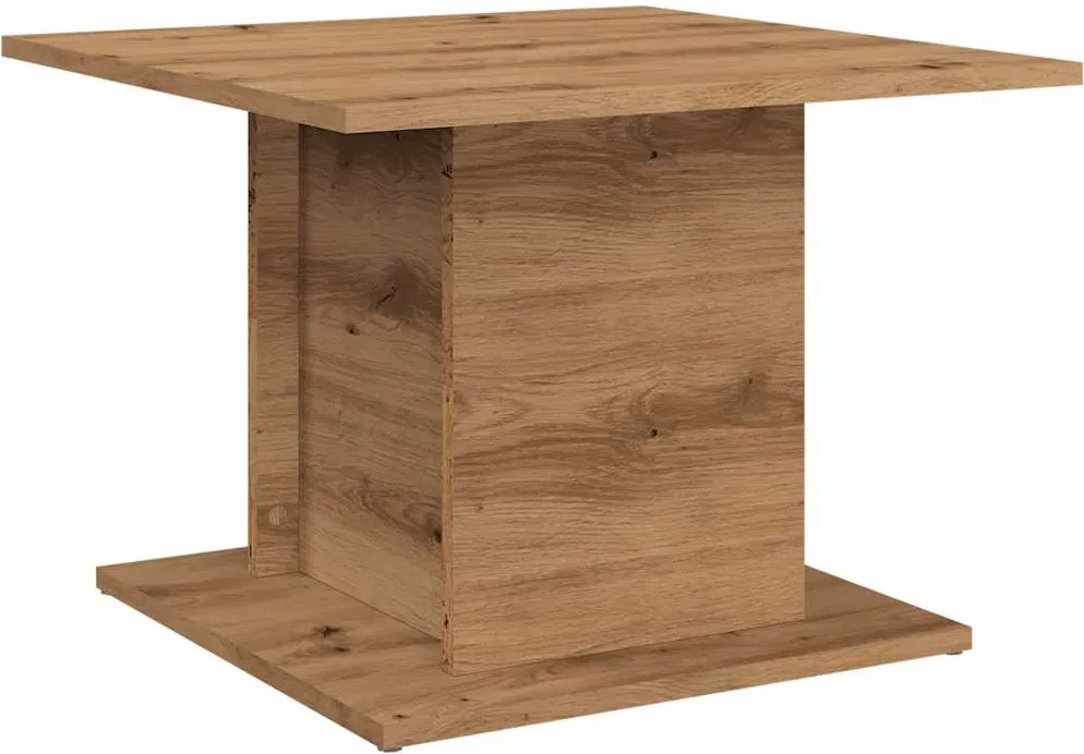vidaXL kézműves tölgy színű szerelt fa dohányzóasztal 55,5x55,5x40 cm