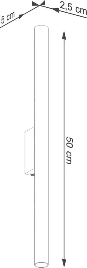 Fehér fali lámpa ø 2,5 cm Fideus – Sollux