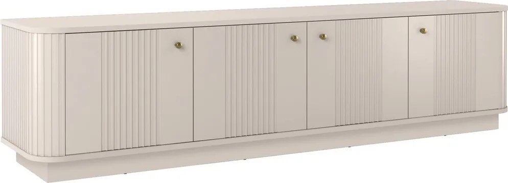 Vesper 187 cm TV-szekrény – kasmír / arany fogantyúk