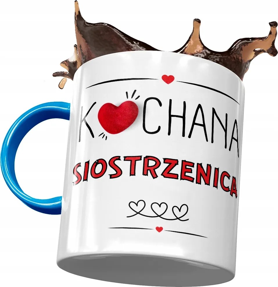 Kék Bögre Unokahúgnak Születésnap Ajándék Nyomtatott Fotóval