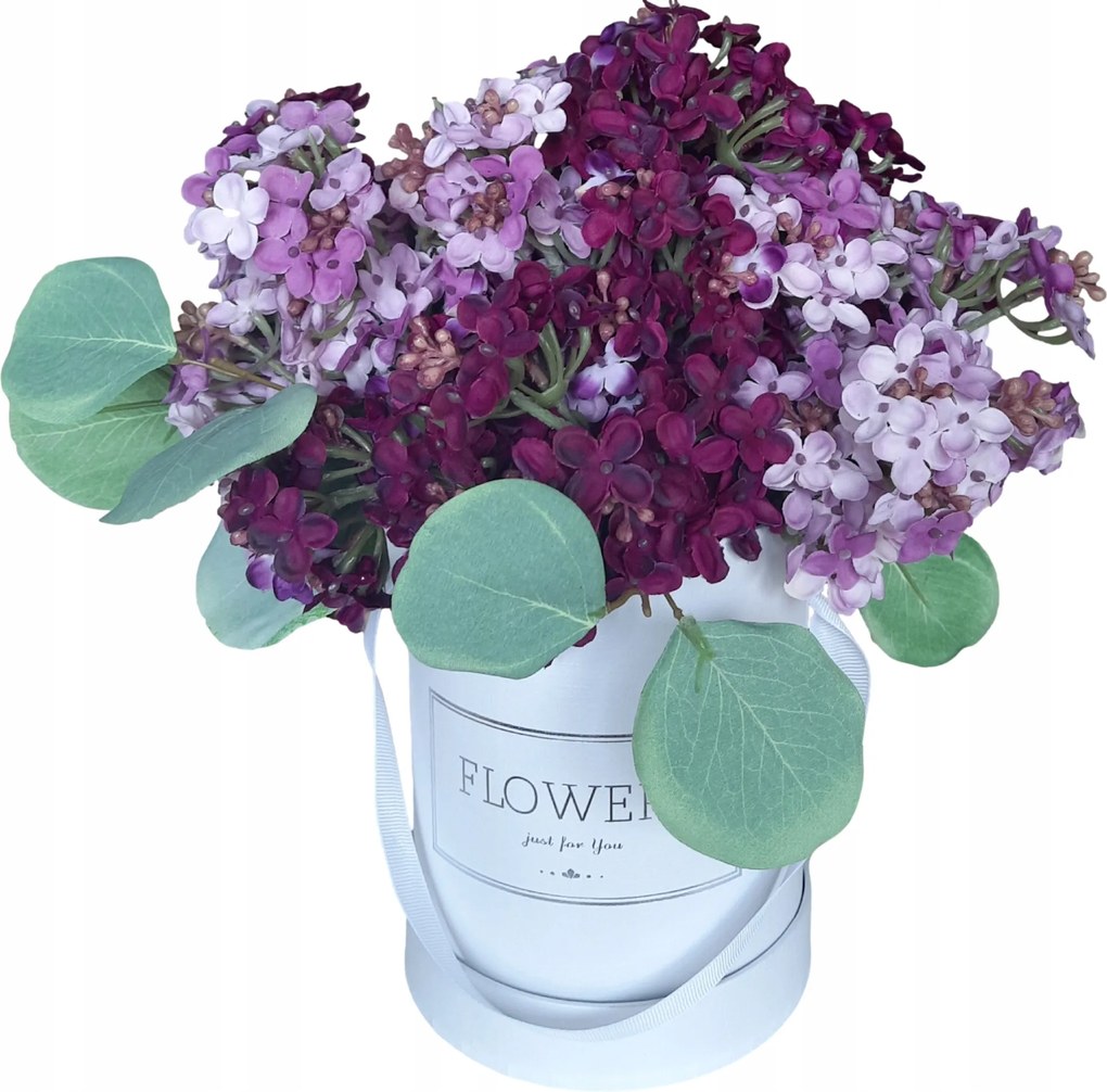 Flower Box kompozíció lila művirág lila