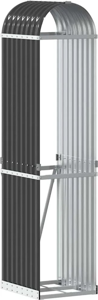 vidaXL antracit színű horganyzott acél fatörzstartó 40 x 45 x 170 cm