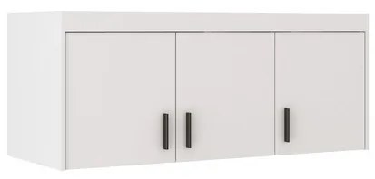 ELLENA 3D ruhásszekrény, 190x133x53 cm, fehér