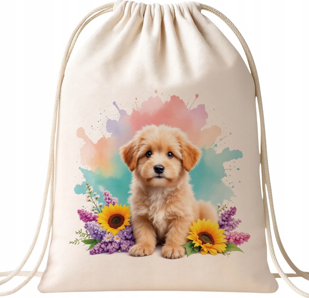 Pamut hátizsák Kutya Kisállat Gyerekeknek Cuki