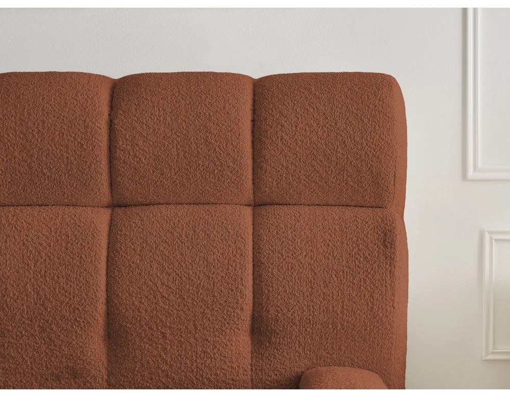 Narancssárga kárpitozott ágyneműtartós franciaágy ágyráccsal 160x200 cm Mont Blanc – Bobochic Paris