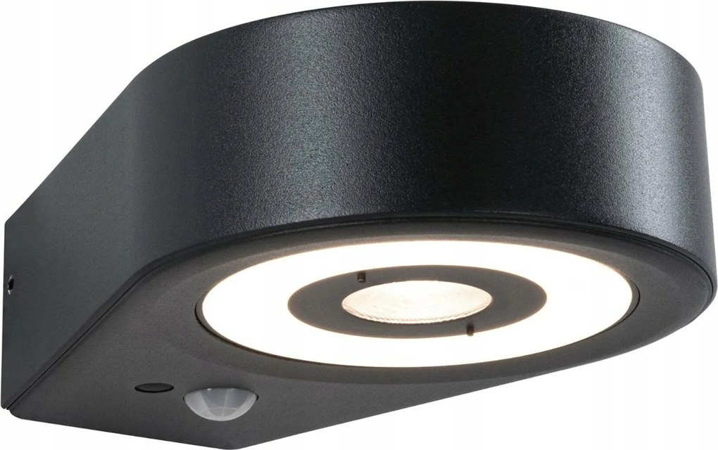 Paulmann Led kültéri fali lámpa Silma IP44 szenzorral, antracit 3000K