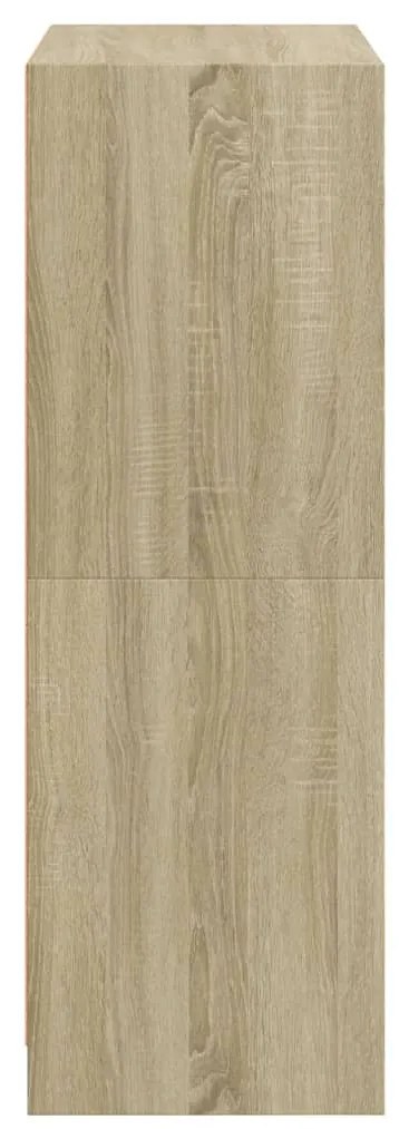 sonoma tölgy színű magasszekrény ajtókkal 68 x 37 x 109 cm