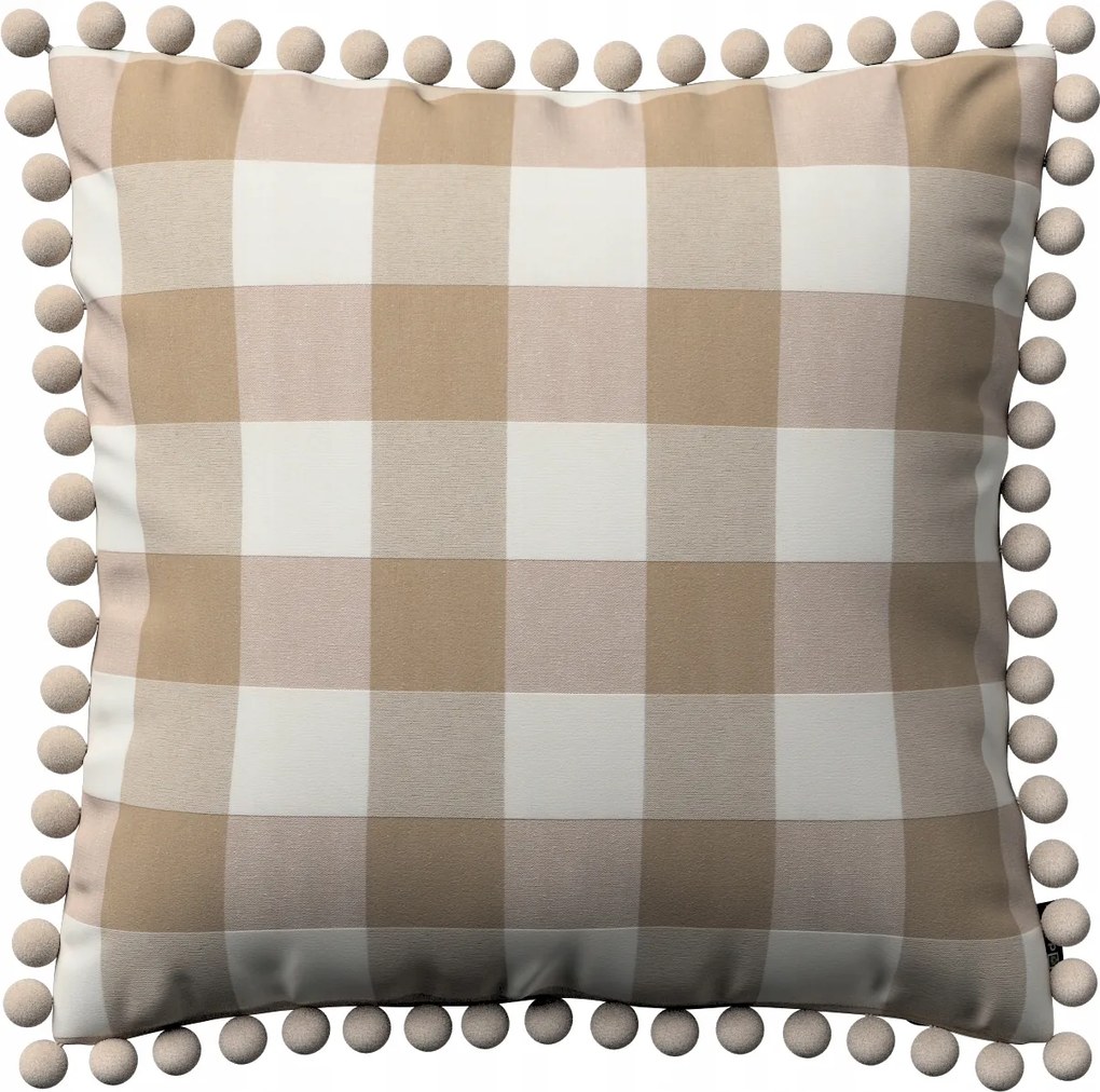 Dekoria párnahuzat Wera bézs-fehér kockás