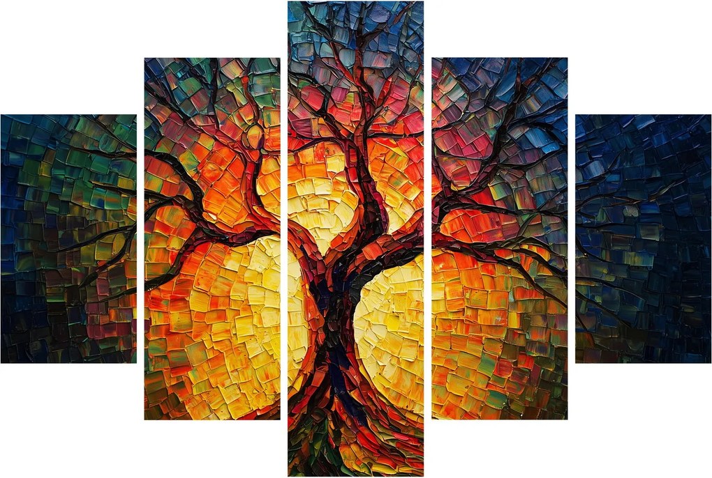 Kép - Az élet fája mozaikban (150x105 cm)