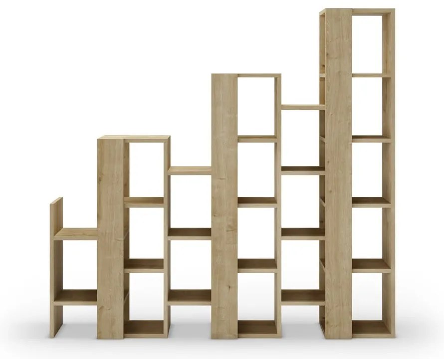Natúr színű polcos állvány tölgyfa dekorral 158x151 cm Anissa – Marckeric