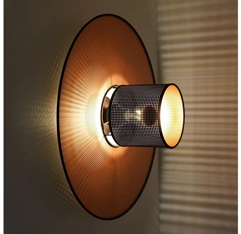 Duolla - Fali lámpa TOKYO SHINY 1xE27/15W/230V átm. 50 cm réz/fekete