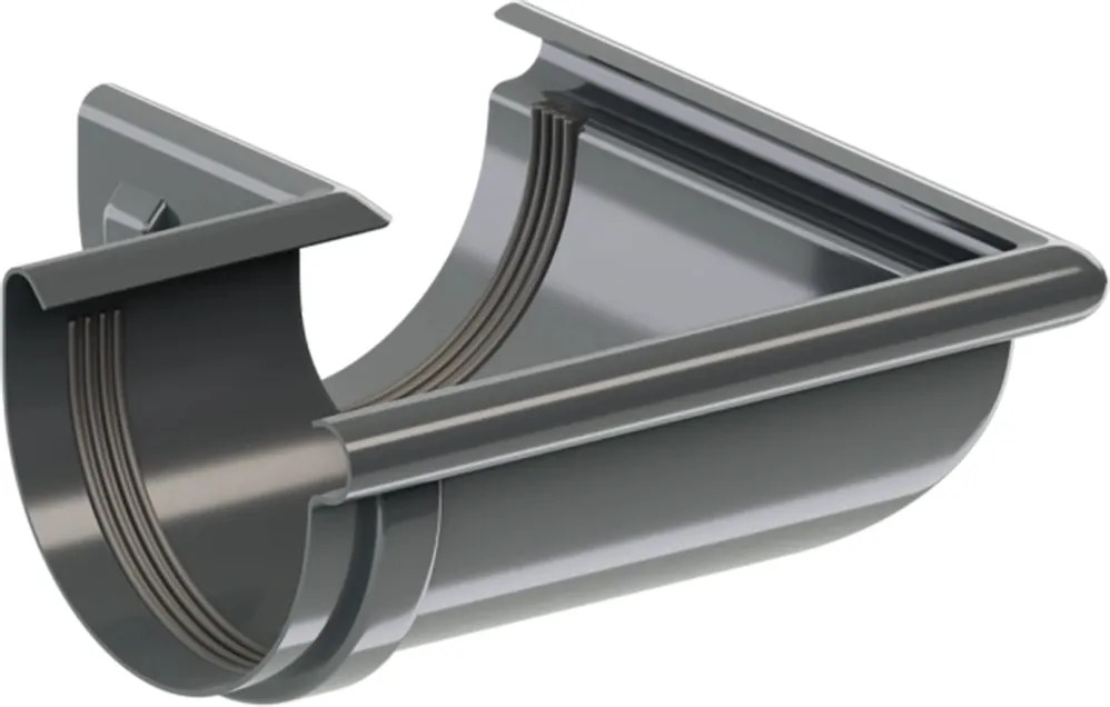 Kültéri Sarok 90° Pvc Ereszcsatorna Rendszer 75/63 Grafit/antracit Ral 7016 K