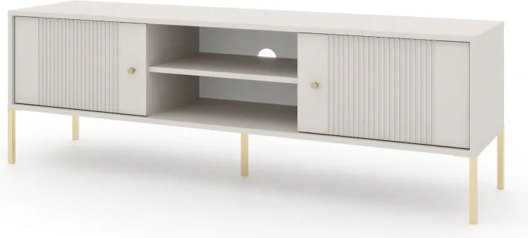 TV szekrény kasmír színben arany fogantyúkkal – ISEO IS01