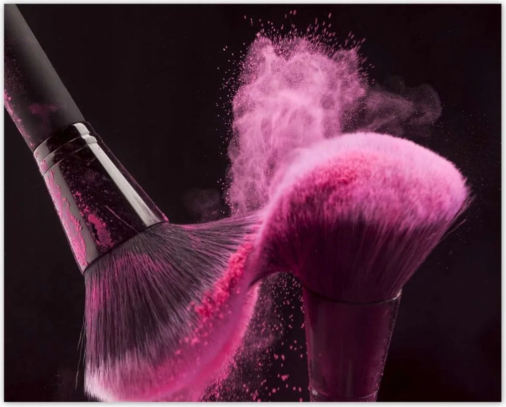 Poszterek 50x40 Ecsetek rózsaszín púderrel