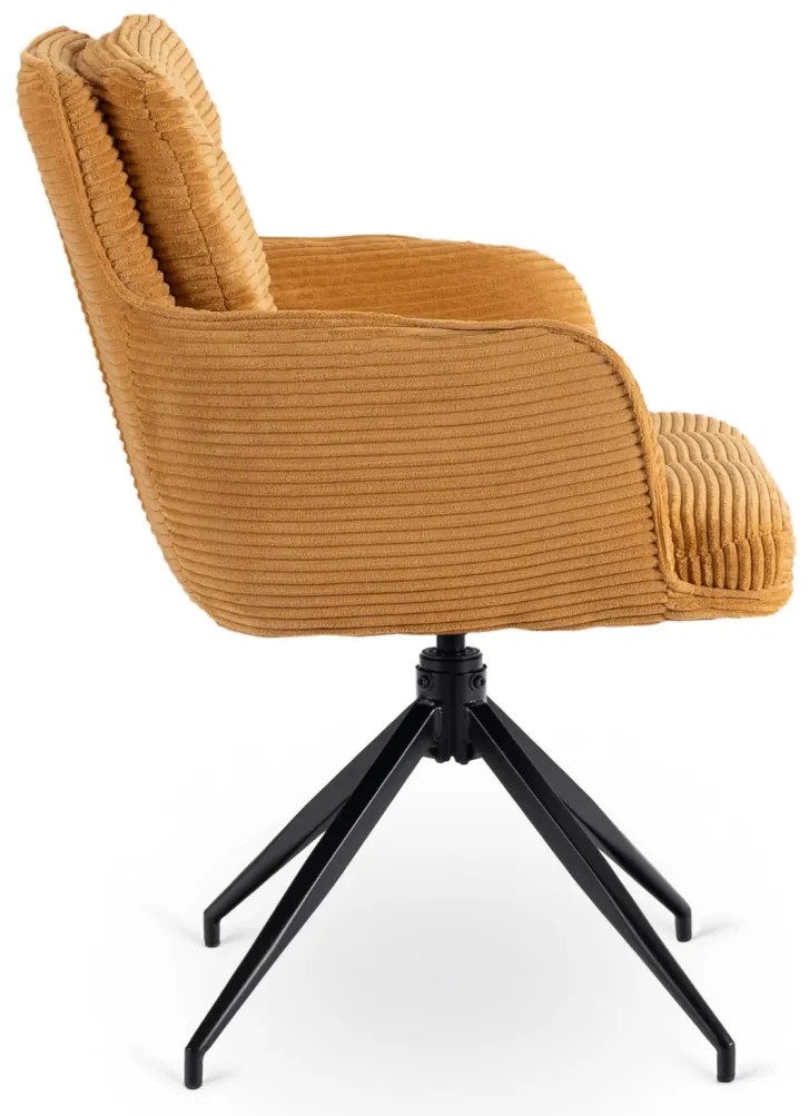 Forgó Étkező/Tárgyaló Fotel Mustár Színben.