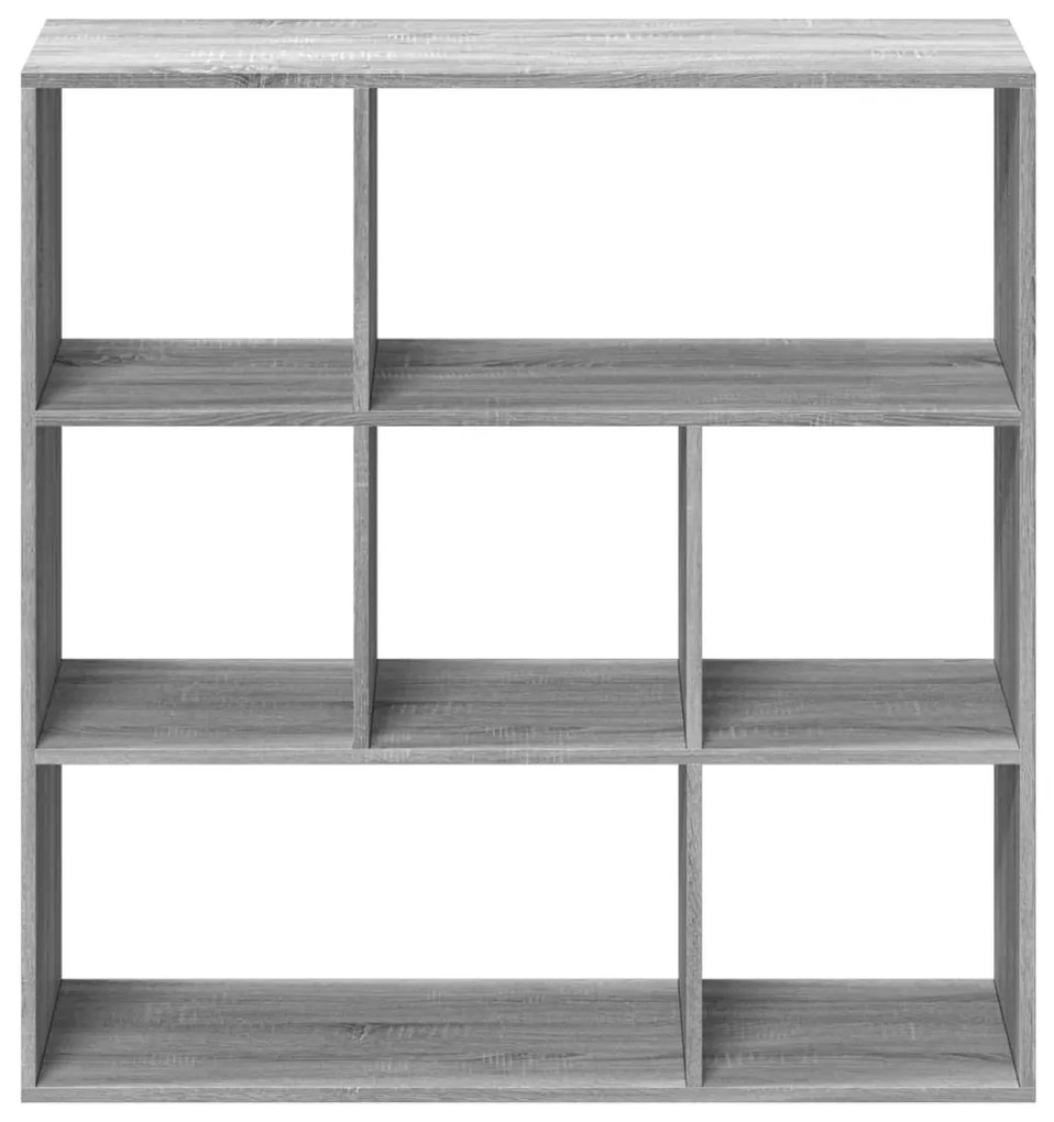 szürke sonoma szerelt fa elválasztó könyvespolc 102x29x103,5cm
