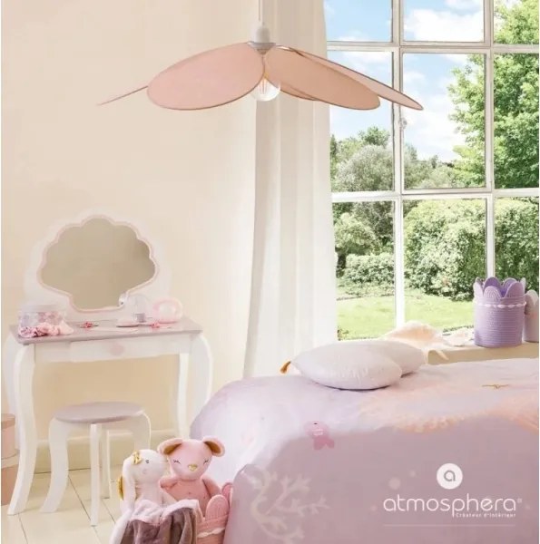 Atmosphera - Gyermek függőlámpa kábellel PETAL 1xE27/40W/230V átm. 64 cm rózsaszín