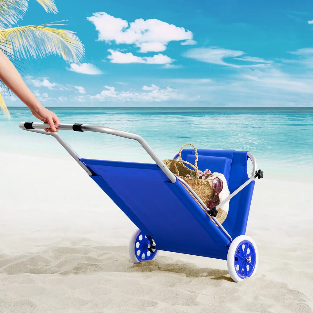 Deuba Kreta alumínium napozóágy - kék