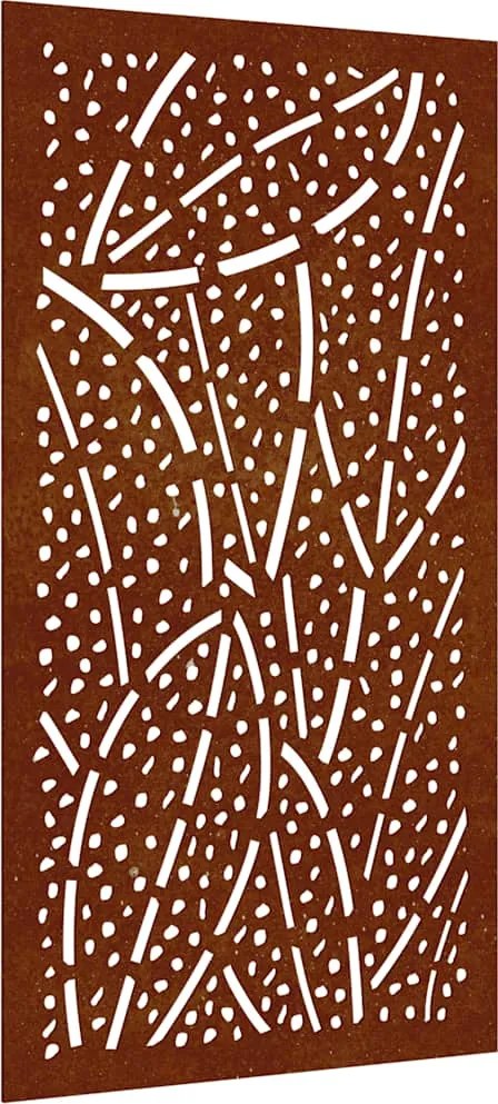 vidaXL levélmintás corten acél kerti faldísz 105 x 55 cm
