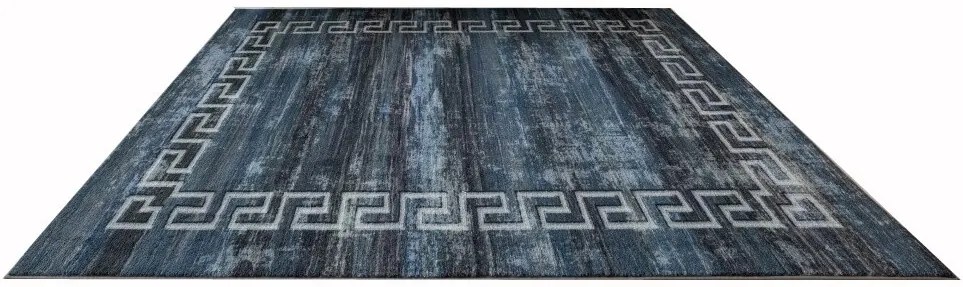 History csúszásgátlós szőnyeg 160 x 220 cm kék görög mintás