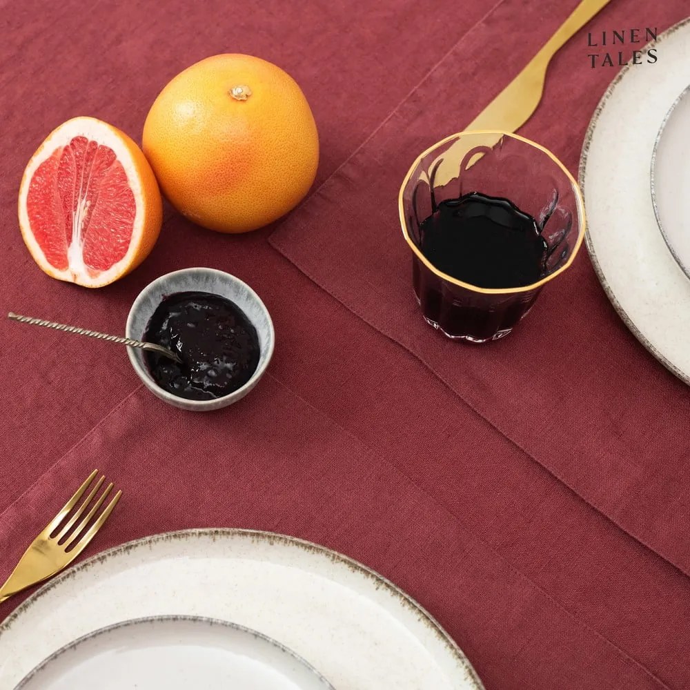 Len asztali futó 40x200 cm Marsala – Linen Tales