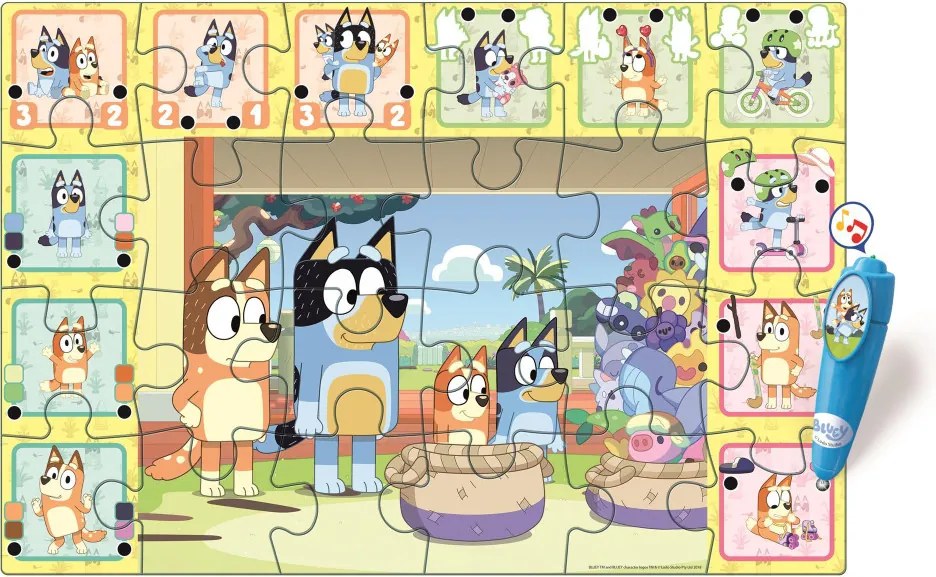Bluey Playtime interaktív 24 db-os puzzle Clementoni