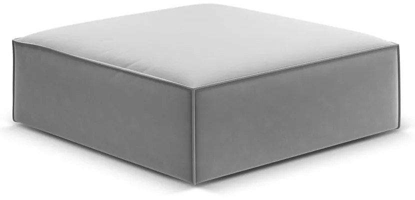 Világosszürke bársony lábtartó Vanda – Mazzini Sofas