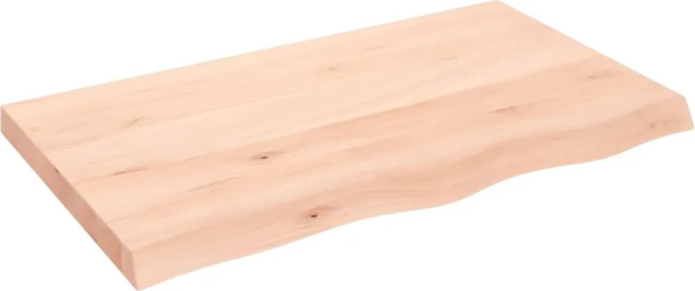 vidaXL kezeletlen tömör fa fürdőszobai pult 100x60x(2-6) cm