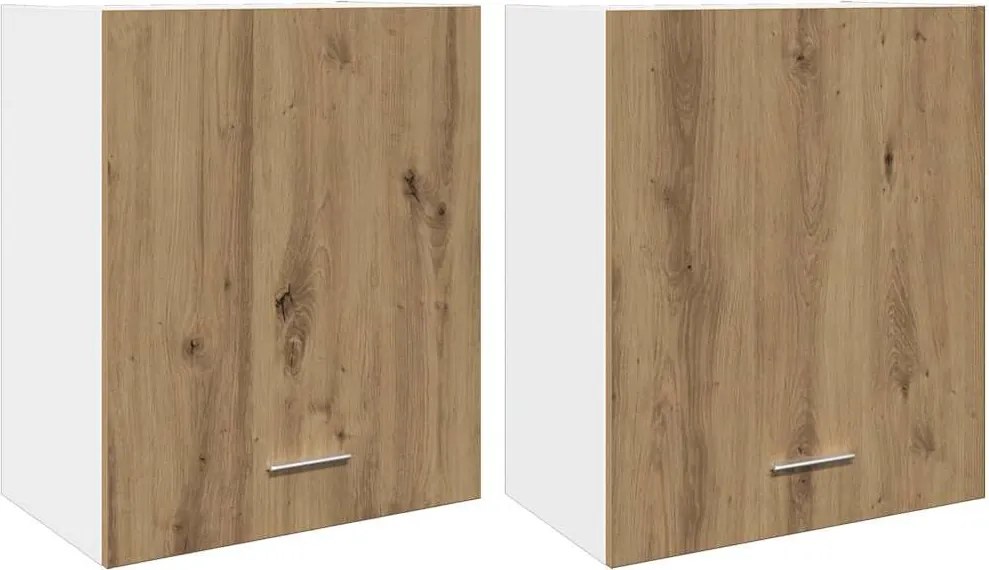 vidaXL “Lyon” 2 db kézműves tölgy színű szerelt fa függő szekrény