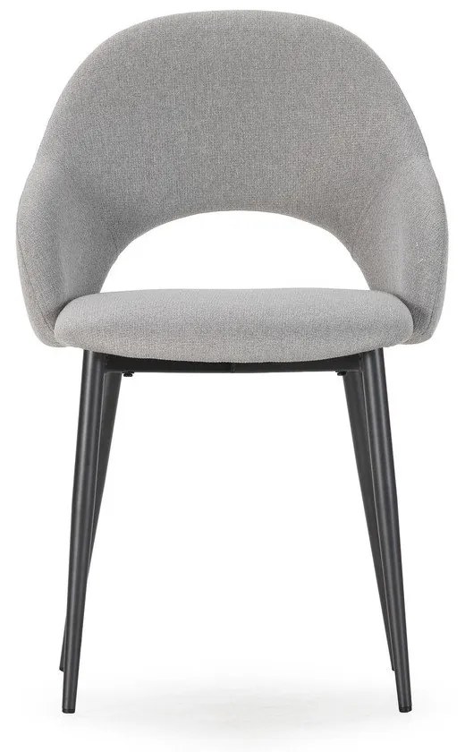 Világosszürke kárpitozott étkezőszék szett 2 db-os Lia – Marckeric