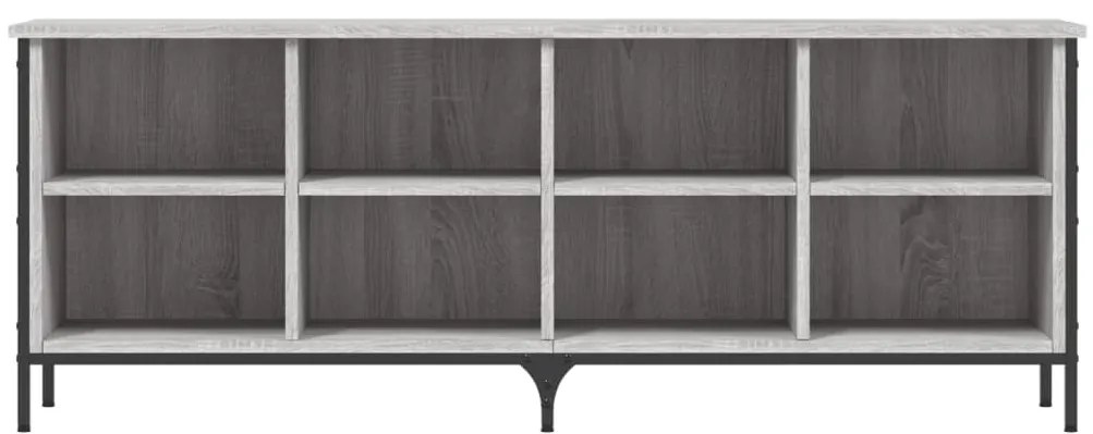 szürke sonoma színű szerelt fa cipőszekrény 131x35x50 cm