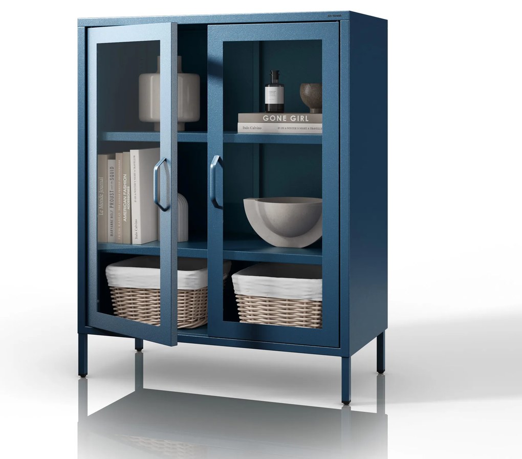 Vitrin GINA, 800 x 1015 x 400 mm, Modern: sötétkék