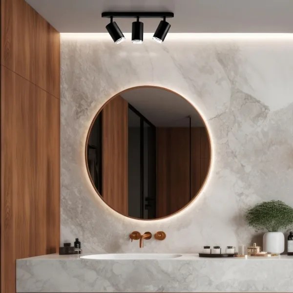 LED RGBW Dimmelhető fürdőszobai spotlámpa TURYN 3xGU10/4,8W/230V IP44 fekete