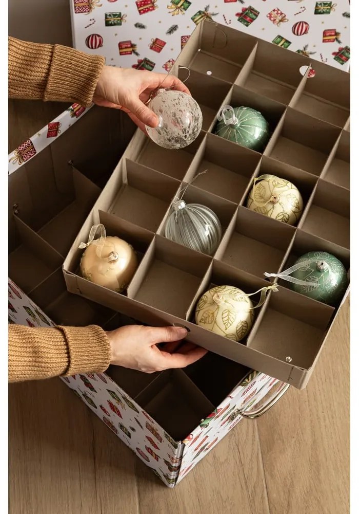 Fedeles dekoratív karton tárolódoboz 37x50x15 cm Engla Christmas Storage – Bigso