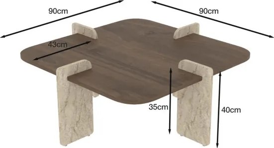 Poalla - Walnut, Travertine
