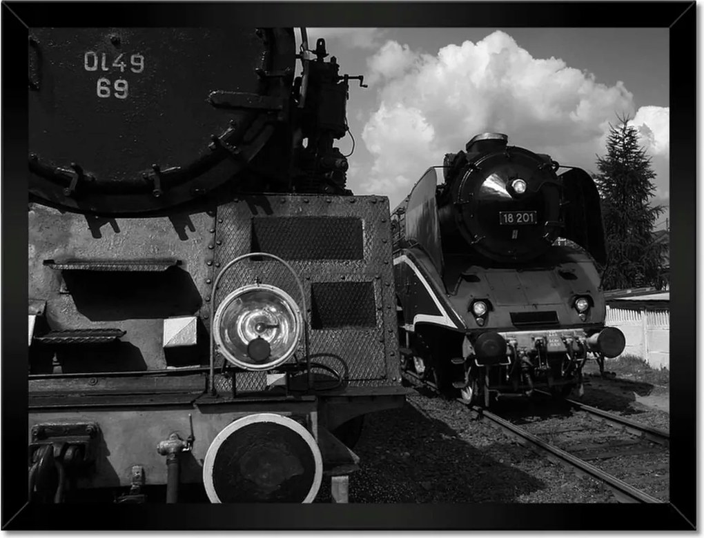 Poszterek keretben 40x30 Vonatok Ol49-69 és 18-201