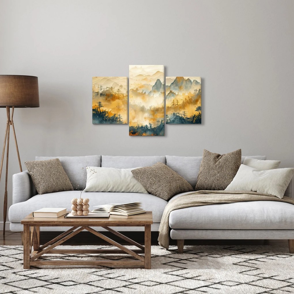 Kép - Hegyek, akvarell (90x60 cm)