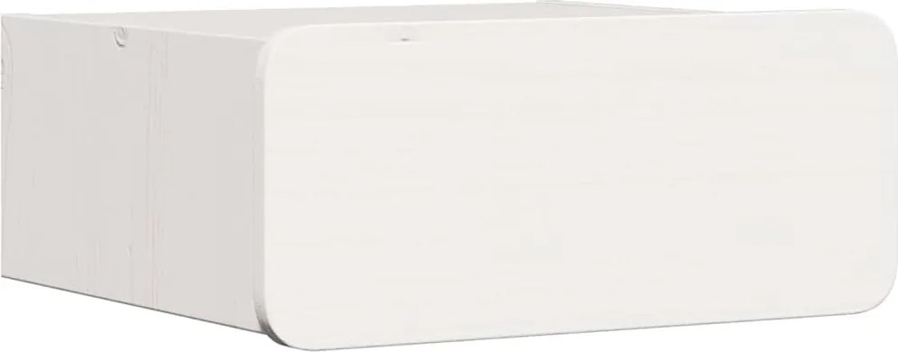 vidaXL Éjjeli asztal fiókkal Fehér 39 x 34 x 16,5 cm Tömör fenyőfa