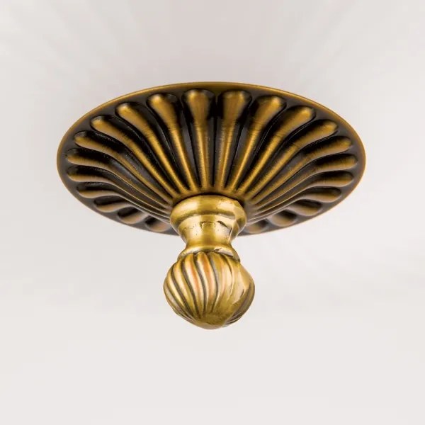 Orion LU 1689/6+3 - Csillár láncon ROCCA 9xE27/60W/230V átm. 75 cm bronz/fehér