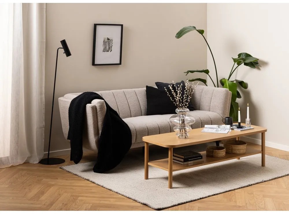 Bézs buklé kanapé 218 cm Tampa – Actona